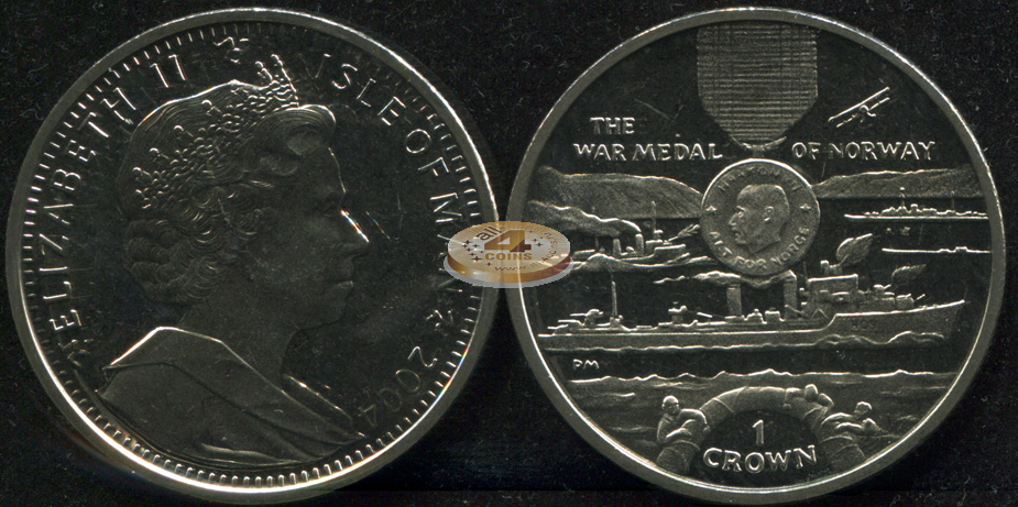 Остров Мэн. 1 крона. 2004 (Unc)