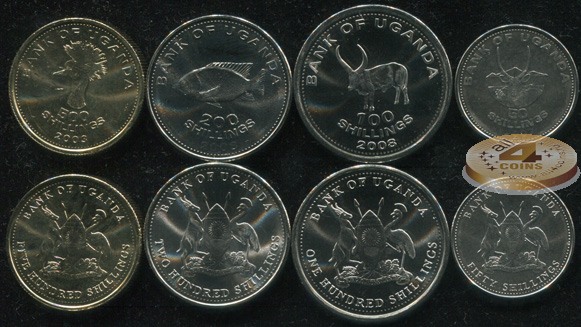 Уганда. Набор №7 (4 монеты)  2003-12