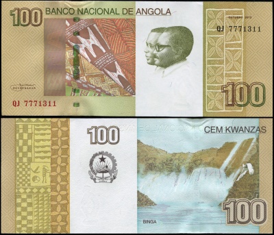 Ангола Банкнота 100 кванза 2012 (2013) Unc Бумага Кат# P.153a