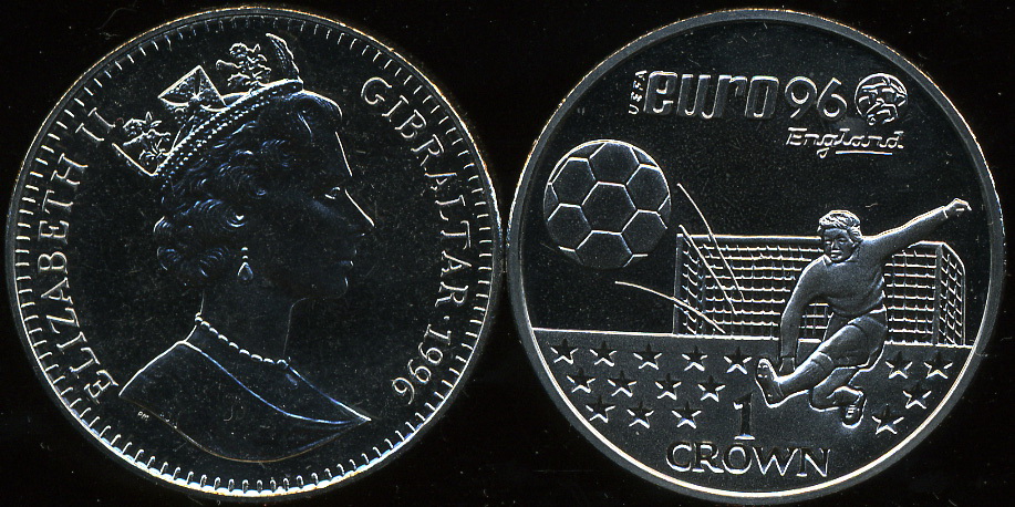 Гибралтар. 1 крона. 1996 (Prooflike)
