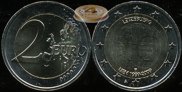 Люксембург. 2 евро. 2009 (Unc. Биметалл)