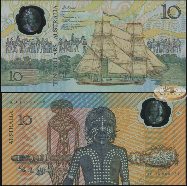 Австралия. 10 долларов (Unc. Пластик) 1988