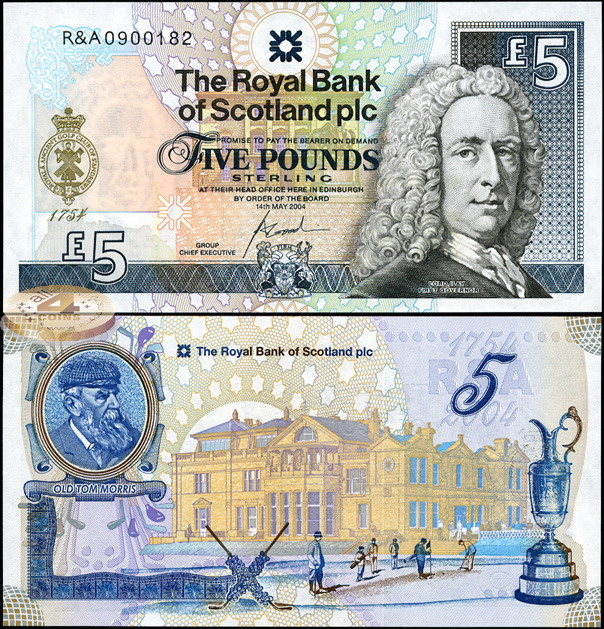Шотландия. 5 фунтов (Unc) 2004