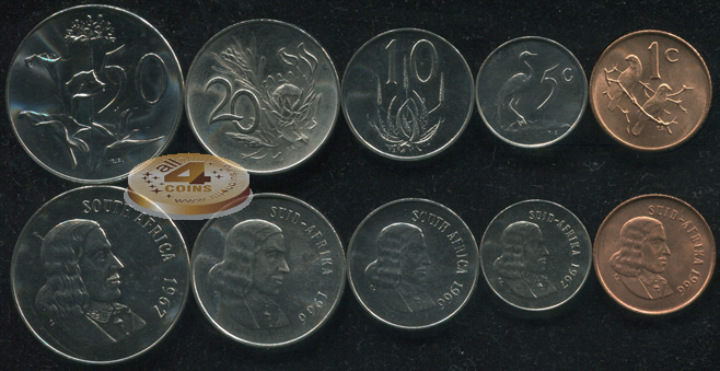 ЮАР. Набор №9 (5 монет) 1966-67