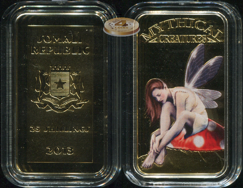 Сомали. 25 шиллингов. 2013 (Proof. Позолота. Эмаль)
