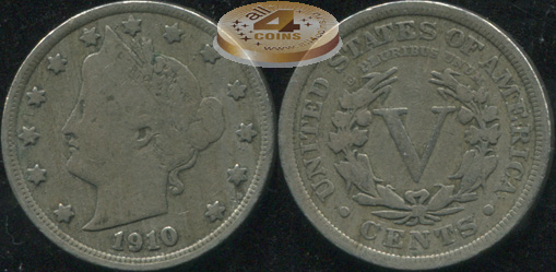 США. 5 центов. 1910 (F)