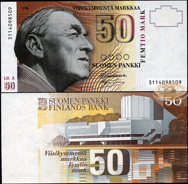 Финляндия. 50 марок (Unc) 1986