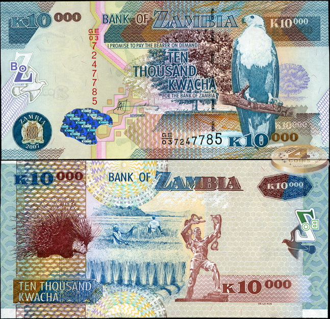 Замбия. 10000 квача (Unc) 2007