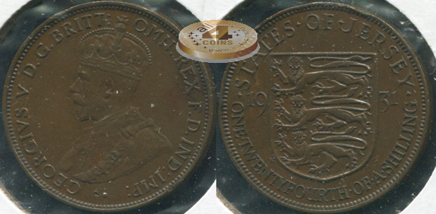 Джерси. 1/24 шиллинга. 1931 (aUnc/Unc)