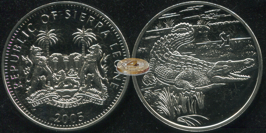 Сьерра Леоне. 1 доллар. 2005 (Unc)