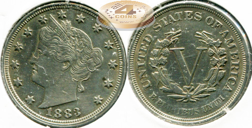 США. 5 центов. 1883 (aUnc)