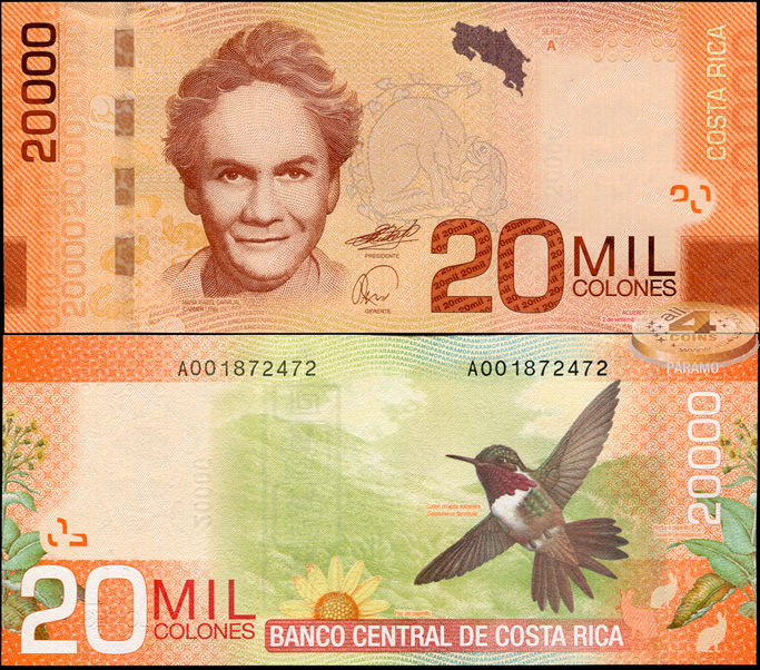 Коста-Рика. 20000 колонов (Unc) 2010