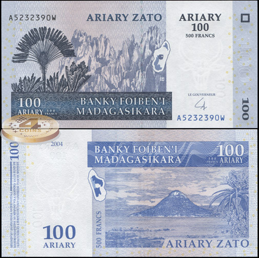 Мадагаскар. 100 ариари (Unc) 2009