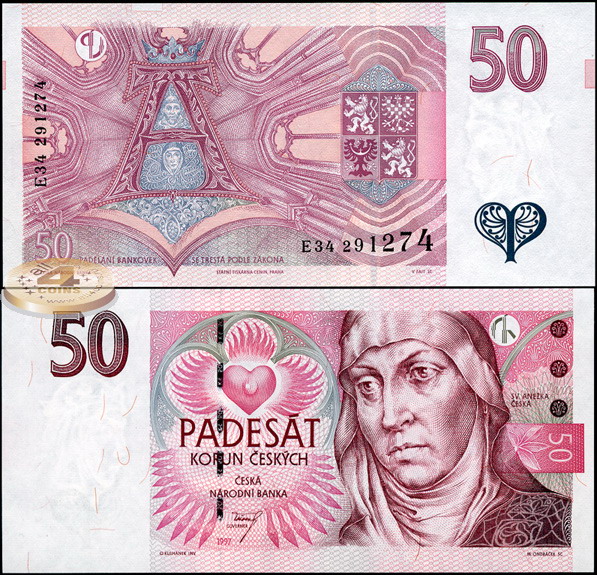 Чешская республика. 50 крон (Unc) 1997