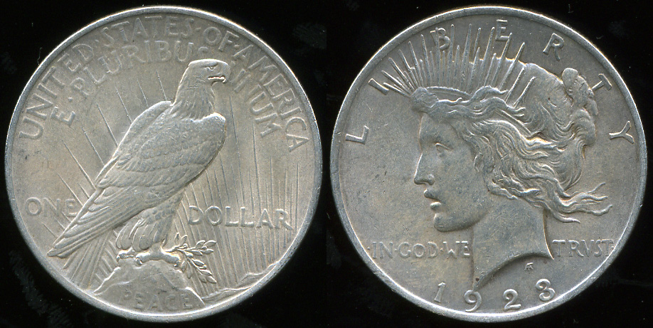 США. 1 доллар. 1923 (Unc. Серебро)