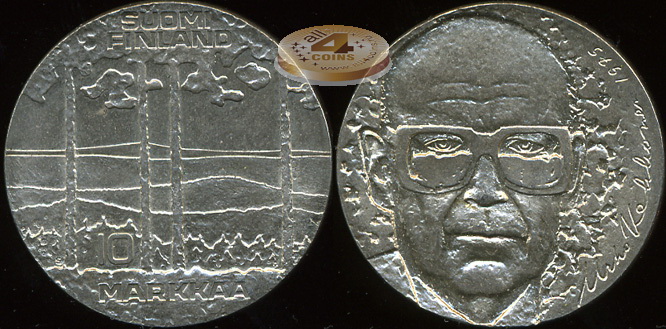 Финляндия. 10 марок. 1975 (Unc. Серебро)