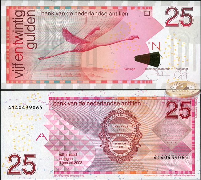 Нидерландские Антильские о-ва. 25 гульденов (Unc) 2008