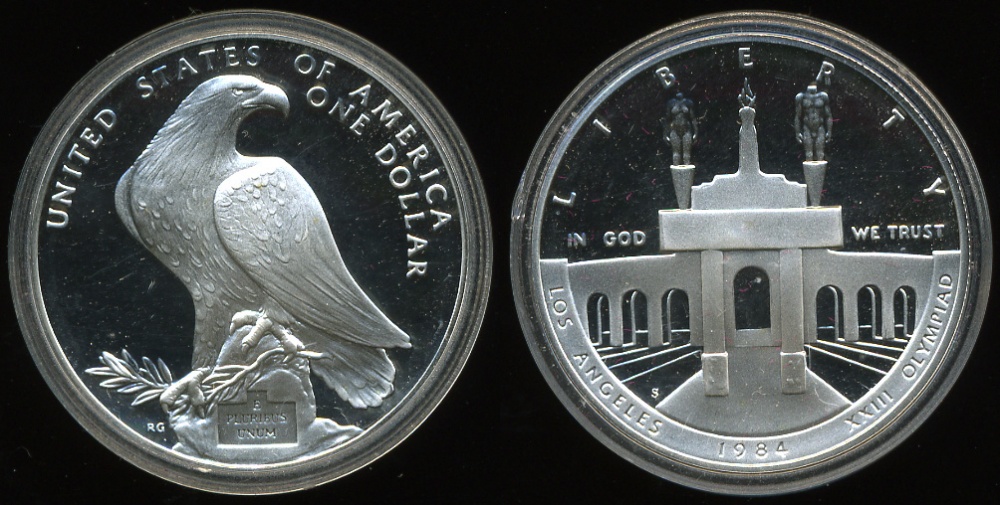 США. 1 доллар. 1984.S (Proof. Серебро)