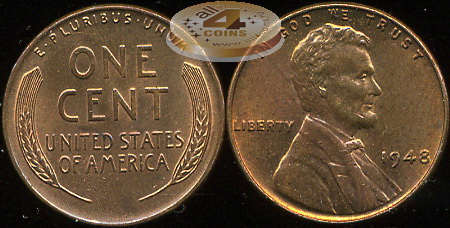 США. 1 цент. 1948 (Unc)