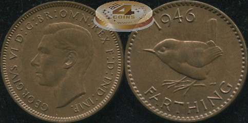 Великобритания. 1 фартинг. 1946. (Unc)