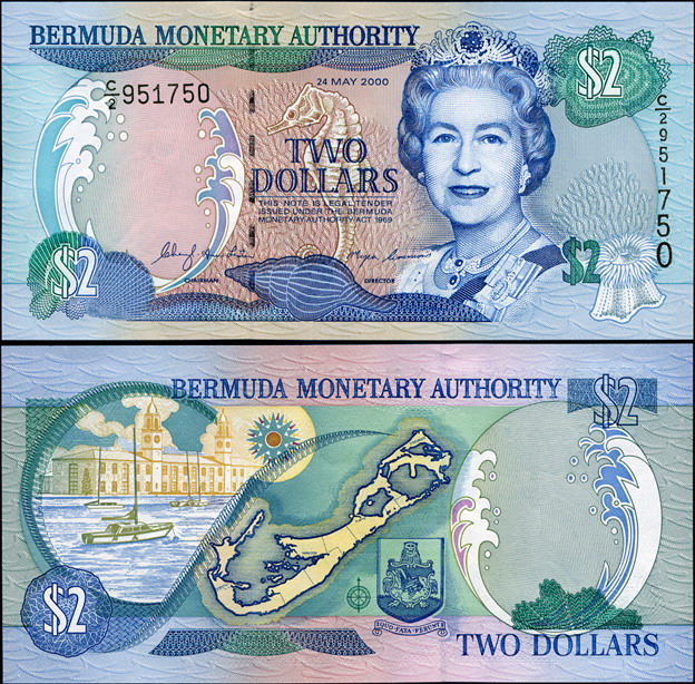 Бермудские о-ва. 2 доллара (Unc) 2000