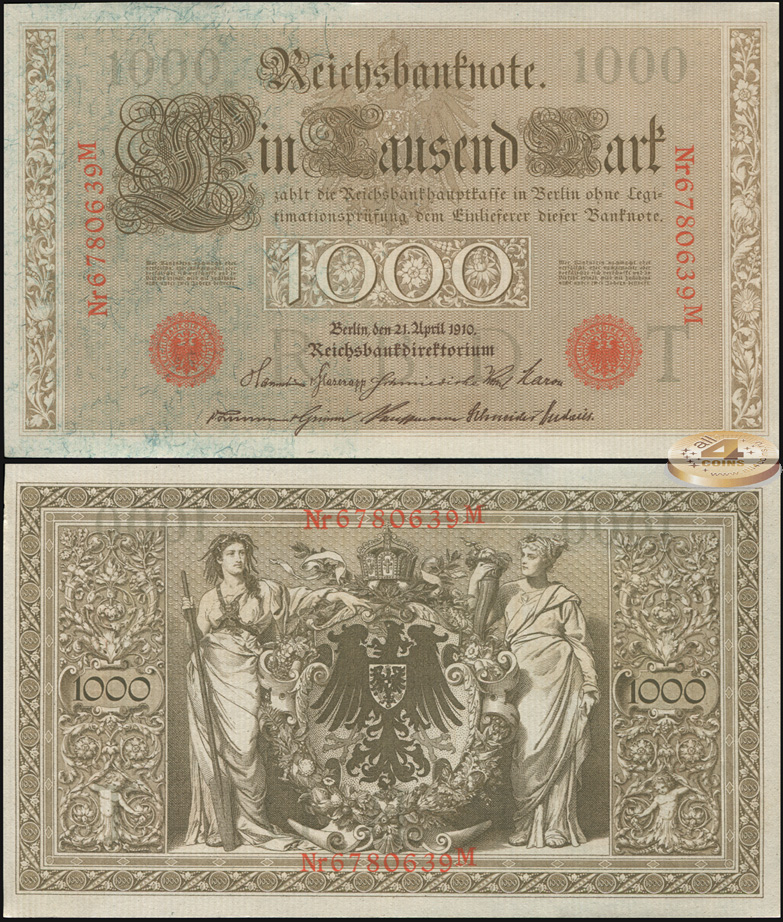 Германия [Кайзеррайх]. 1000 марок (Unc) 1910