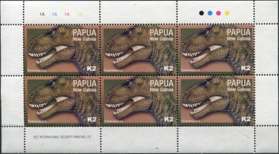 Папуа Новая Гвинея. 2004. Тиранозавр (Малый лист. MNH OG)