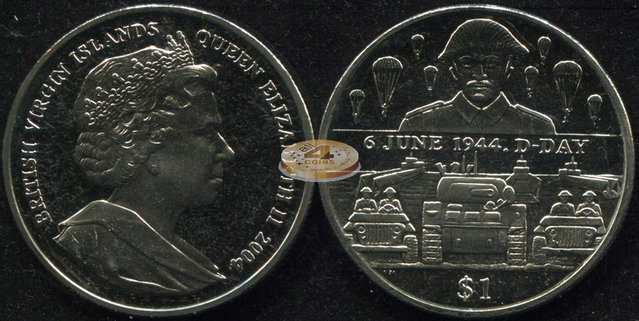 Британские Виргинские о-ва. 1 доллар. 2004 (Unc)