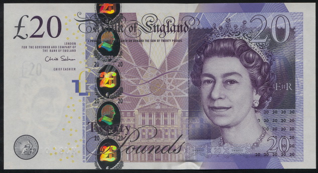 Великобритания (Англия). 20 фунтов (Unc) 2012