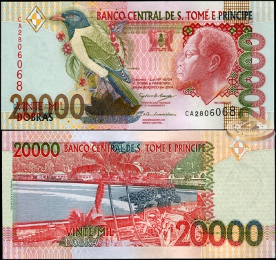Сан-Томе и Принсипи. Банкнота 20000 добр. 26.08.2004. Unc. Бумага. Кат.# P.67c