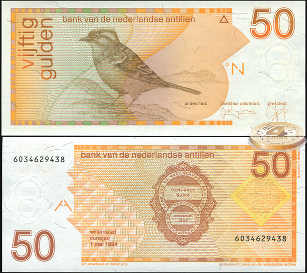 Нидерландские Антильские о-ва. 50 гульденов (Unc) 1994
