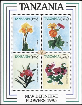 Танзания. 1996. Цветы (Блок. MNH OG)