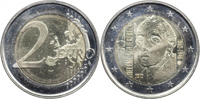 Финляндия Монета 2 евро. 2012 (Unc. Биметалл) 150 лет со дня рождения художницы Хелены Шерфбек