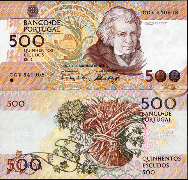 Португалия. 500 эскудо (Unc) 1993