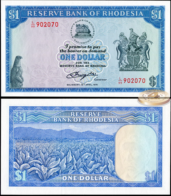 Родезия. 1 доллар (Unc) 1978