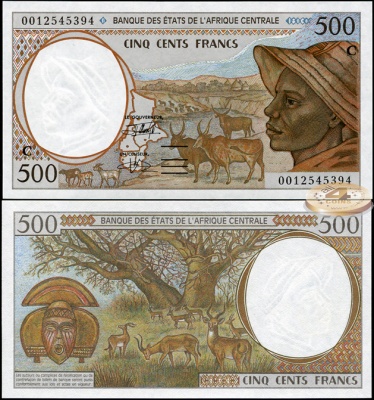 Конго [КФА Центр] Банкнота 500 франков 2000 Unc Бумага Кат# P.101C