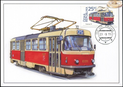 Чехия. 2015. Трамвай Т3 (Картмаксимум. M)
