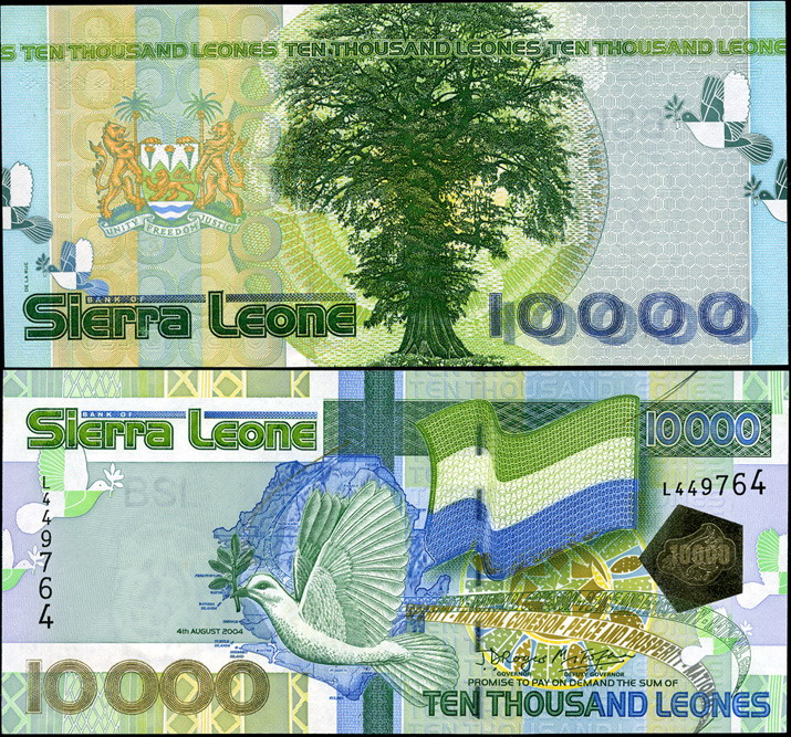 Сьерра Леоне. 10000 леоне (Unc) 2004