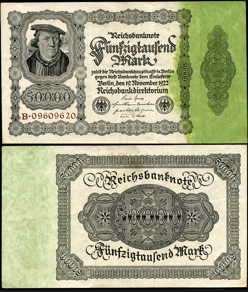 Германия (Веймарская респ.). 50000 марок (Unc) 1922