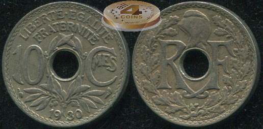 Франция. 10 сантимов. 1930 (VF)