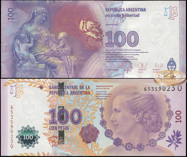 Аргентина. 100 песо (Unc) 2015
