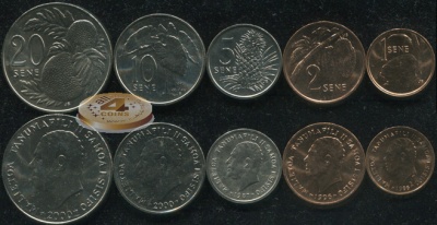 Самоа. Набор №4 (5 монет) 1996-2000