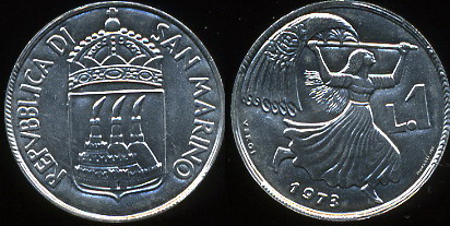 Сан-Марино. 1 лира. 1973 ( Unc)
