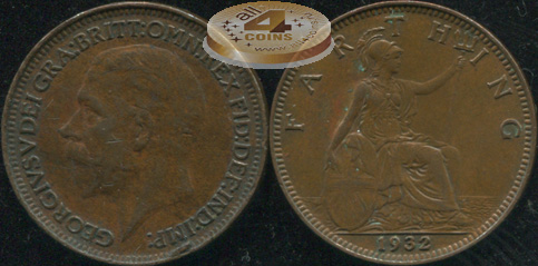 Великобритания. 1 фартинг. 1932. (XF)