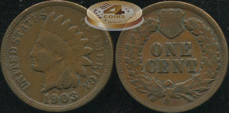 США. 1 цент. 1903 (aXF)