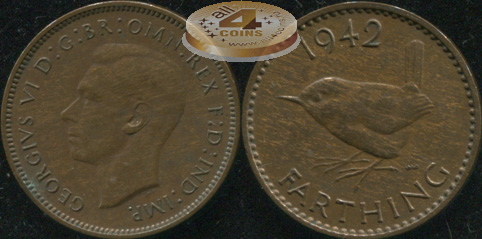 Великобритания. 1 фартинг. 1942. (XF)