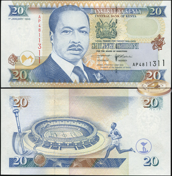 Кения. 20 шиллингов (Unc) 1996