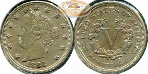 США. 5 центов. 1883 (XF+)