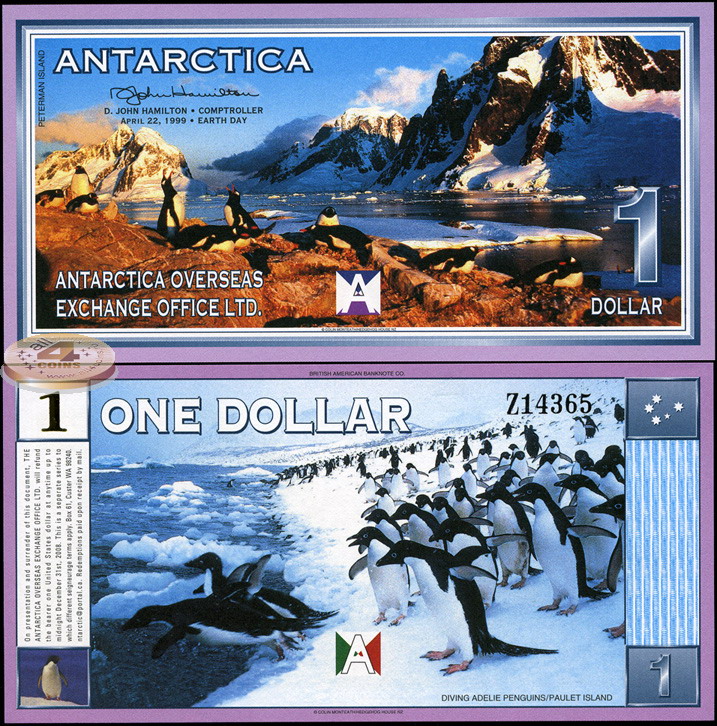 Антарктида. 1 доллар (Unc) 1999