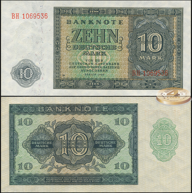 Германия (ГДР). 10 марок (Unc) 1948